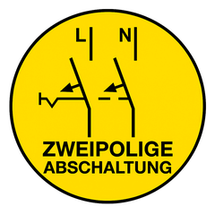Sicherheit durch zweipolige abschaltung