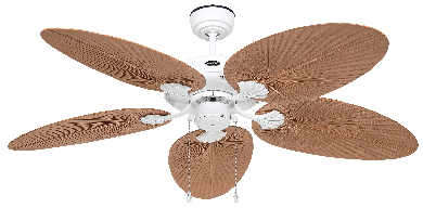 Bild von Outdoor Deckenventilator Classic – Weiß/Braun 