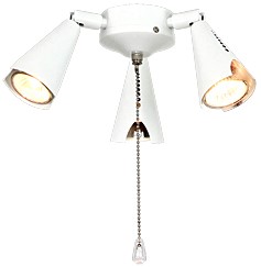 picture of Ceiling fan lamp 5-II WE 3 spotlights 