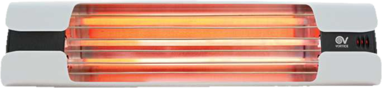 Infrared radiant heater 1800 watt matt white